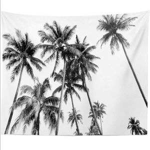 Black & White Palm Tree Tapestry